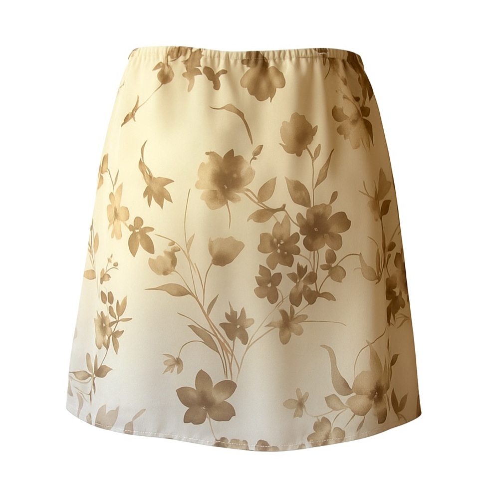 XOXO Vintage Floral Chiffon-Feel Mini Skirt | Elastic Waist | Made in USA | S